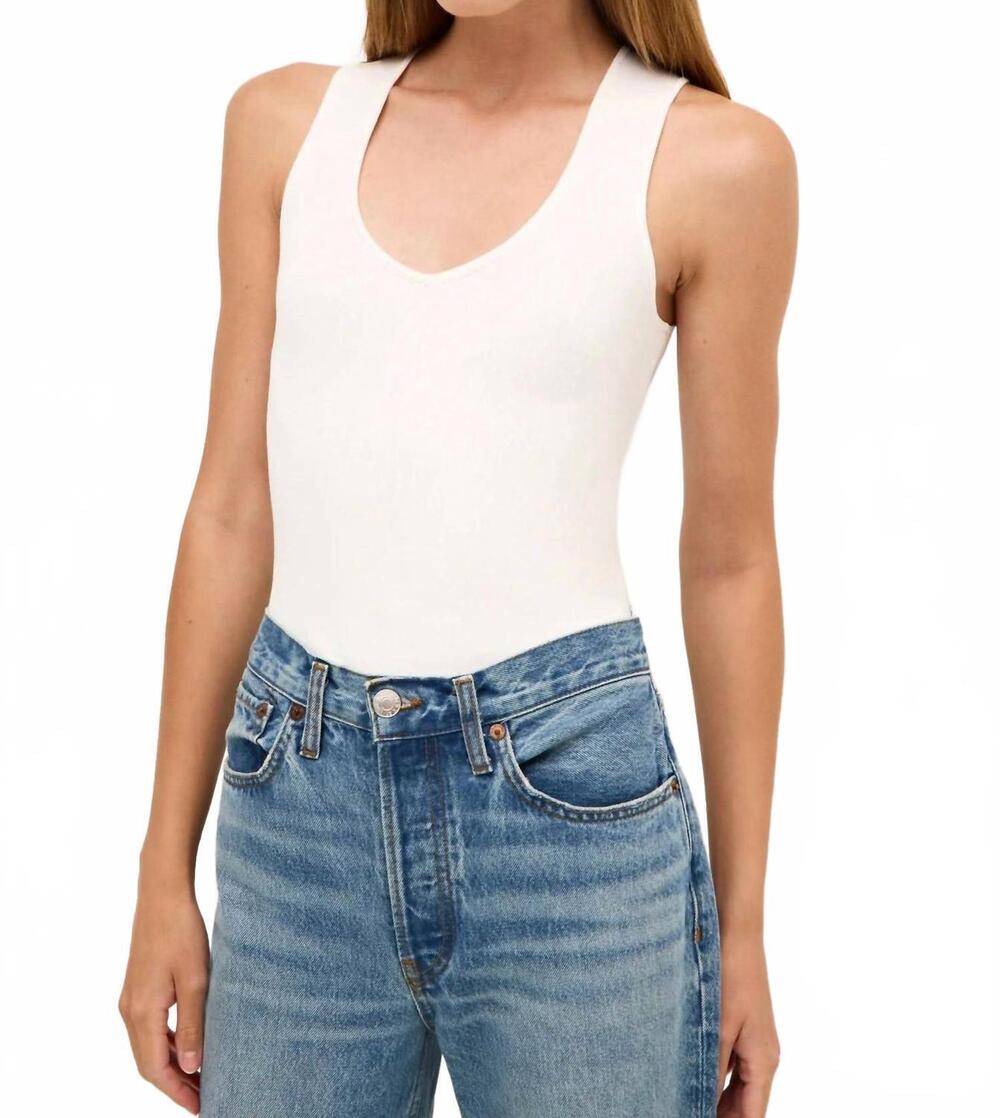 NEW MARIE OLIVER miranda tank top in cool white